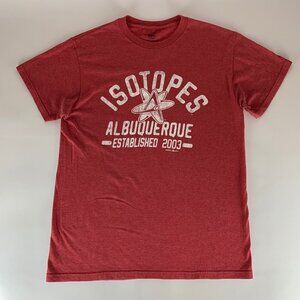 Albuquerque Isotopes MiLB Red MV Sports Short Sleeve Crewneck Shirt Mens Medium